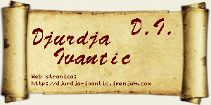 Đurđa Ivantić vizit kartica